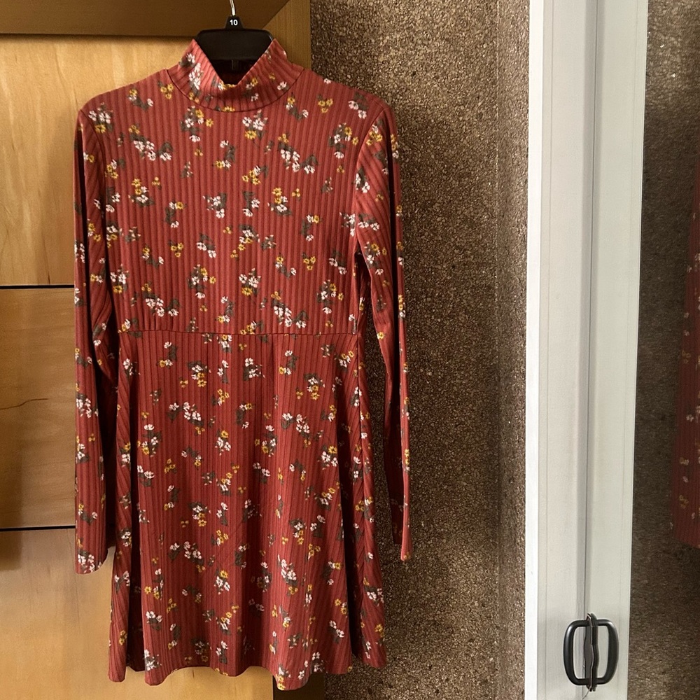 Ultra Flirt Girls Long Sleeve Flare Dress Size L